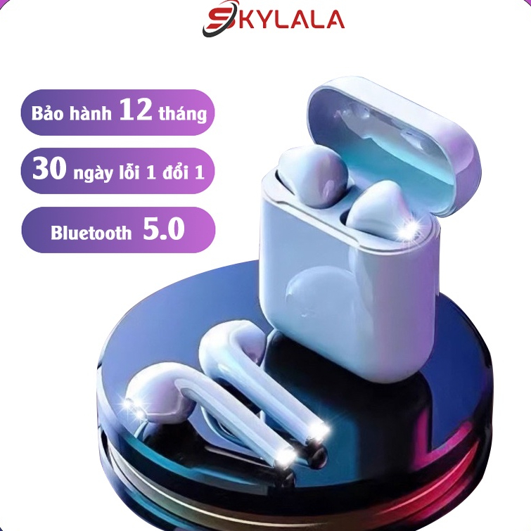 Tai nghe Bluetooth I2 Không Dây Cao Cấp cảm ứng nhạy dùng cho các dòng điện thoại, Chính Hãng SKYLALA