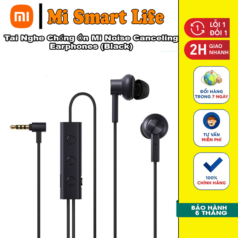 Tai Nghe Chống Ồn Mi Noise Canceling Earphones (Black), xiaomi - Hàng Chính Hãng