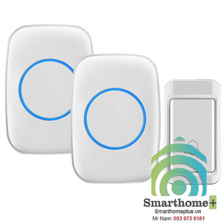 Chuông Cửa Không Dây Không Pin 1 Nút Bấm 2 Loa Chuông SmartHomePlus SHP-CA2