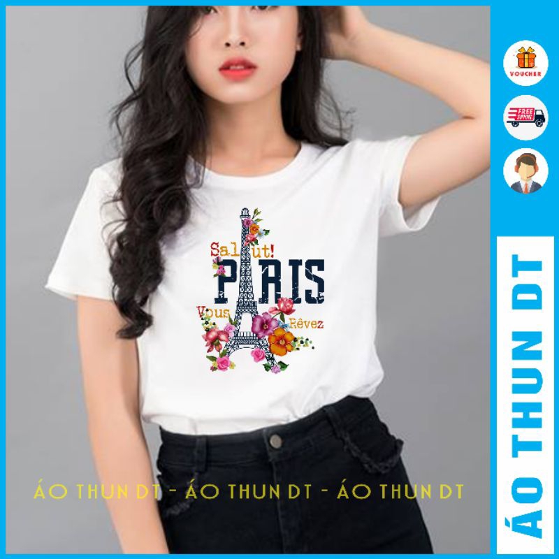 Áo thun nữ Paris giá 35k