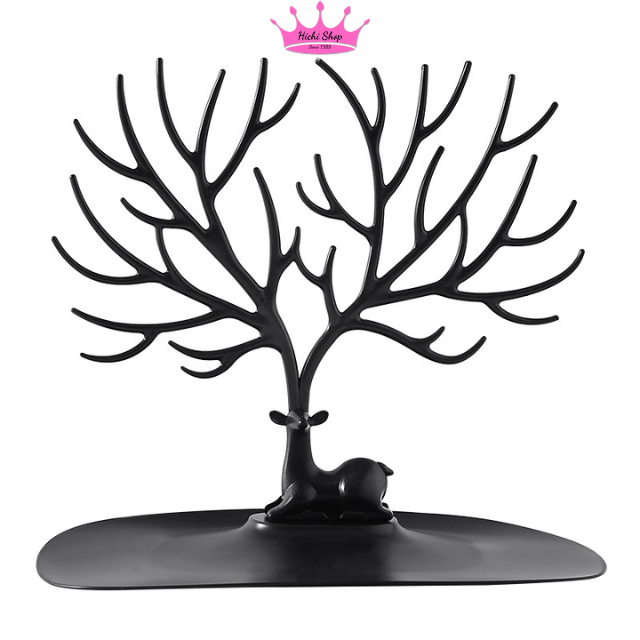 Giá treo trang sức hình con hươu, kệ trang sức bằng nhựa, cây treo phụ kiện trang sức