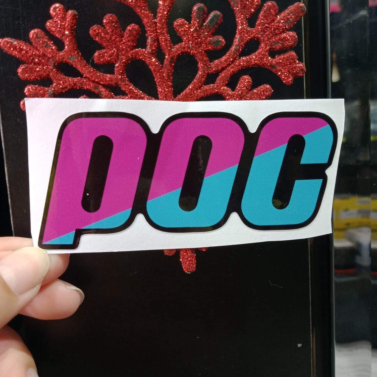 Decal Chữ Dán Poc P01 P07 Faclcon P05 New evo Lớn Màu Thường - Loại Dán