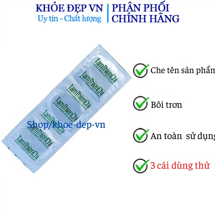 Bao cao su Tâm Thiện Chí Guardian mỏng trơn 3 cái dùng thử