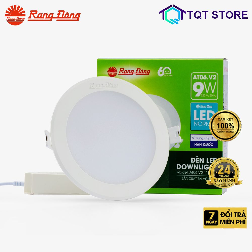 Đèn LED Downlight chính hãng Rạng Đông AT06 7W 9W