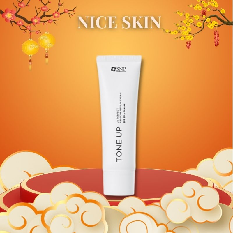 Kem chống nắng SNP SPF 50 PA++++ - Kem chống nắng dưỡng trắng, nâng tone da mát lạnh trắng hồng tự nhiên