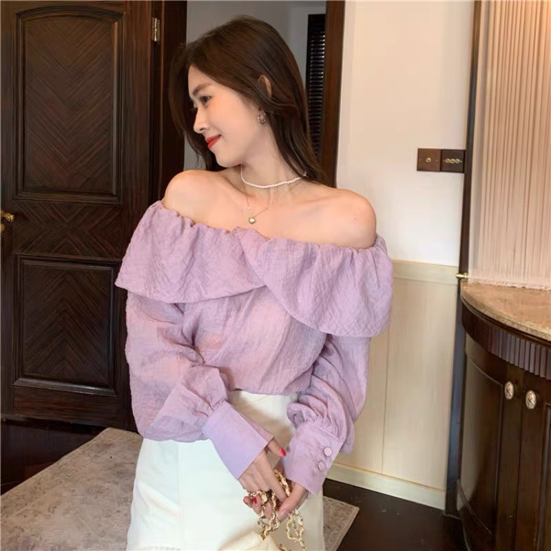 Áo trễ vai tơ MỎNG chuẩn hình - có ảnh thật