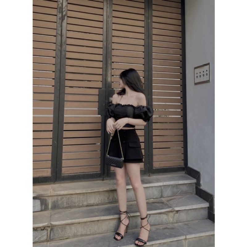 ❤️Áo cúp ngbực gấm hoa tay bồng bánh bèo 🌸