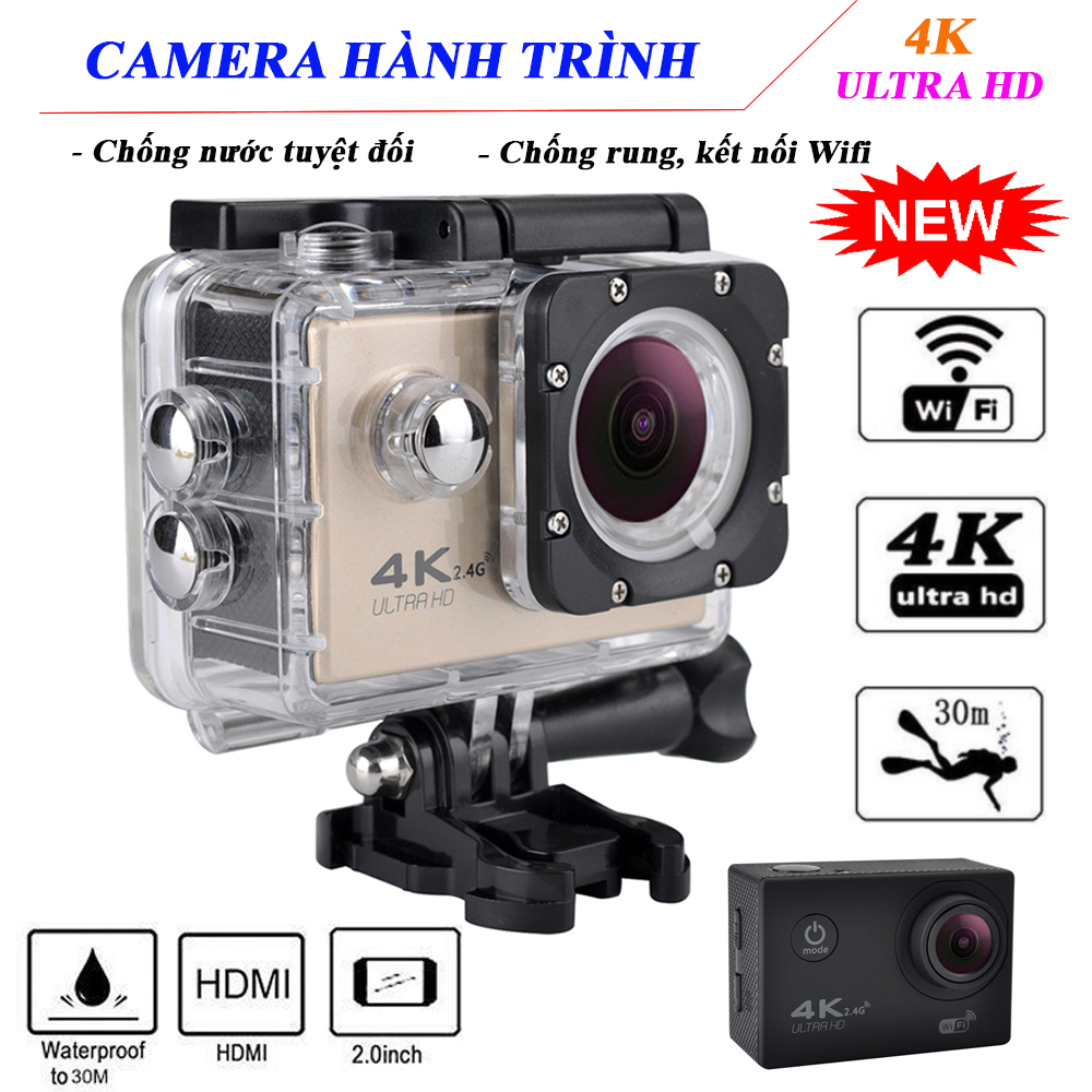 [TẶNG THẺ NHỚ 32G] Camera Hành Trình, Camera Hành Trình Gắn Ô Tô, Xe Máy 4K Ultra HD, Quay Video, Chống Rung, Chống Nước | BigBuy360 - bigbuy360.vn