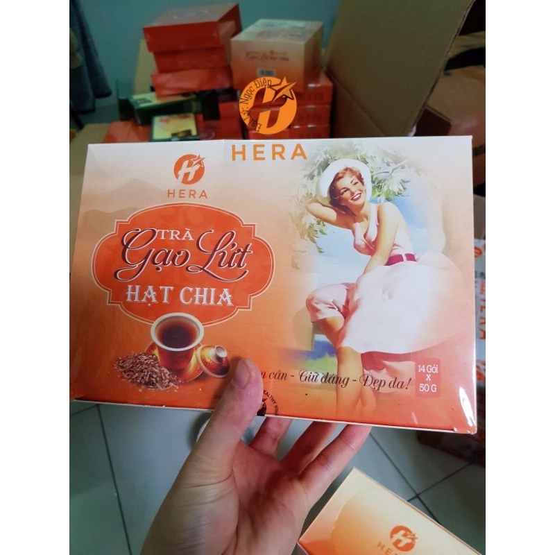 Trà giảm cân gạo lứt hạt chia Hera