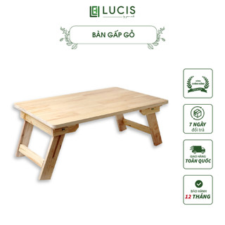 Bàn học gỗ thông chân thang xếp Lucis xếp gọn đa năng phù hợp ngồi ăn, học, làm việc