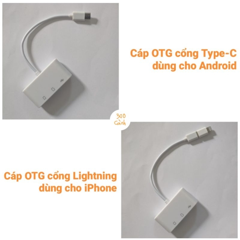 Đầu đọc OTG, cáp OTG thẻ nhớ SD, Micro SD chuyển ảnh từ thẻ nhớ sang điện thoại
