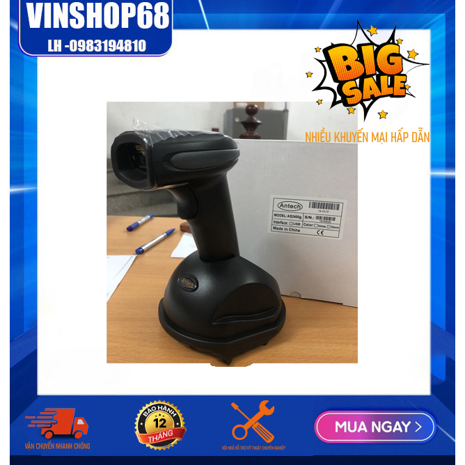 Máy đọc mã vạch không dây AS2400G
