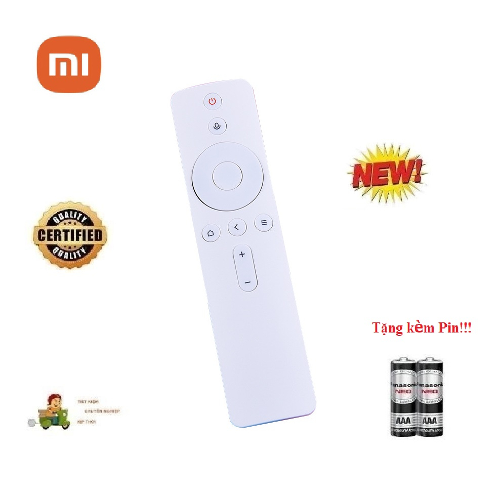 Remote Điều khiển giọng nói TV Xiaomi-Mi TV Box Android TV Box 2/3/3S- Bản màu trắng đẹp Tặng kèm Pin