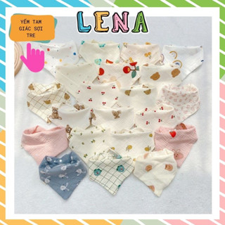 Khăn yếm tam giác 8 lớp BOONA Việt Nam chất liệu Muslin Organic (hàng đẹp) choàng yếm dãi cho bé sơ sinh