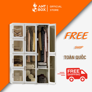Tủ Nhựa Đựng Quần Áo Lắp Ghép Antbox Bảo Hành 1 Năm WT12D8H2