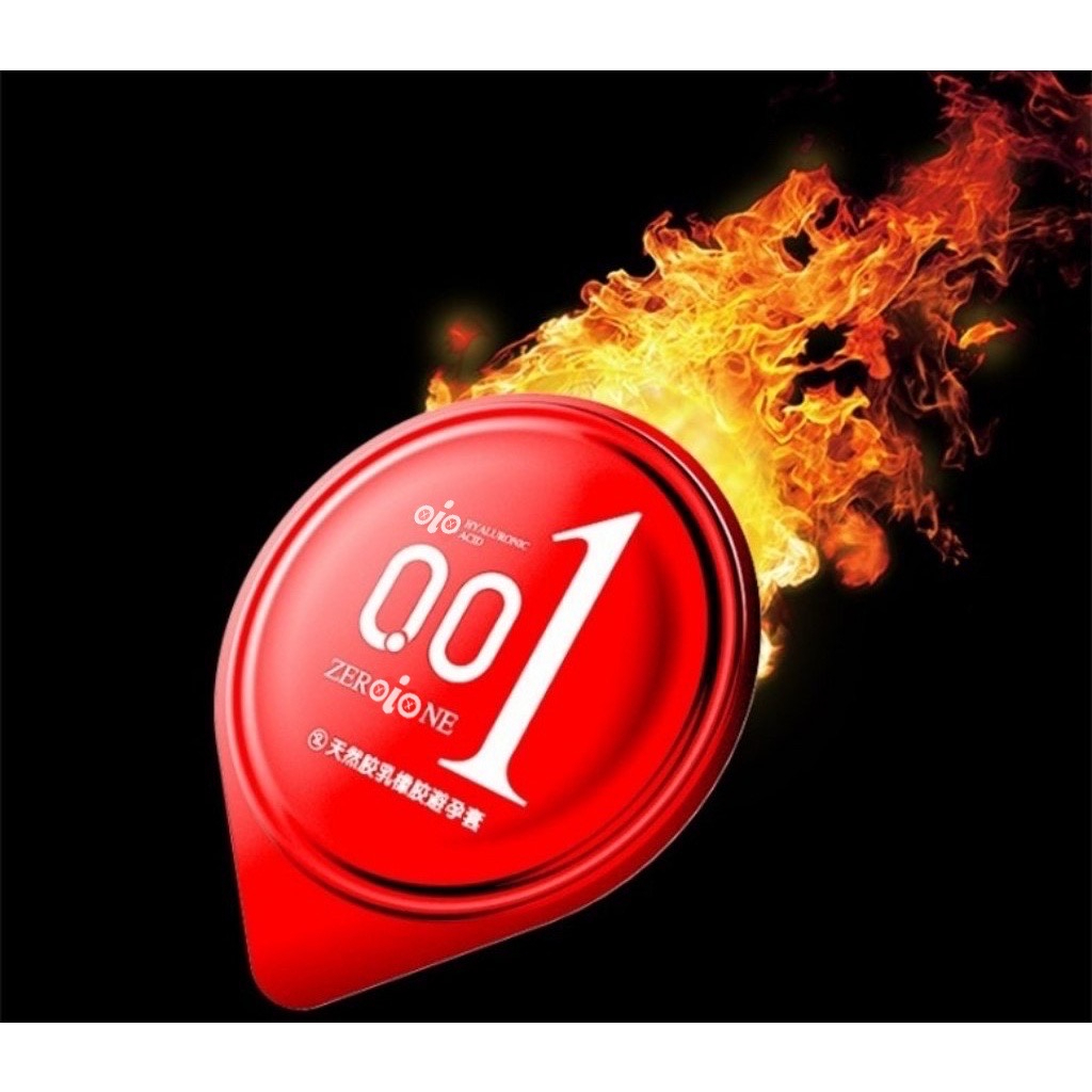 Bao cao su OIO 0.01mm đỏ siêu mỏng, nhiều gel, truyền nhiệt tốt, cảm giác chân thật - Hộp 10 bcs - MA Shop
