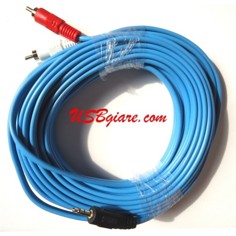 CÁP LOA AUDIO 3.5MM RA RCA 2 ĐẦU BÔNG SEN 10M - CH DTECH