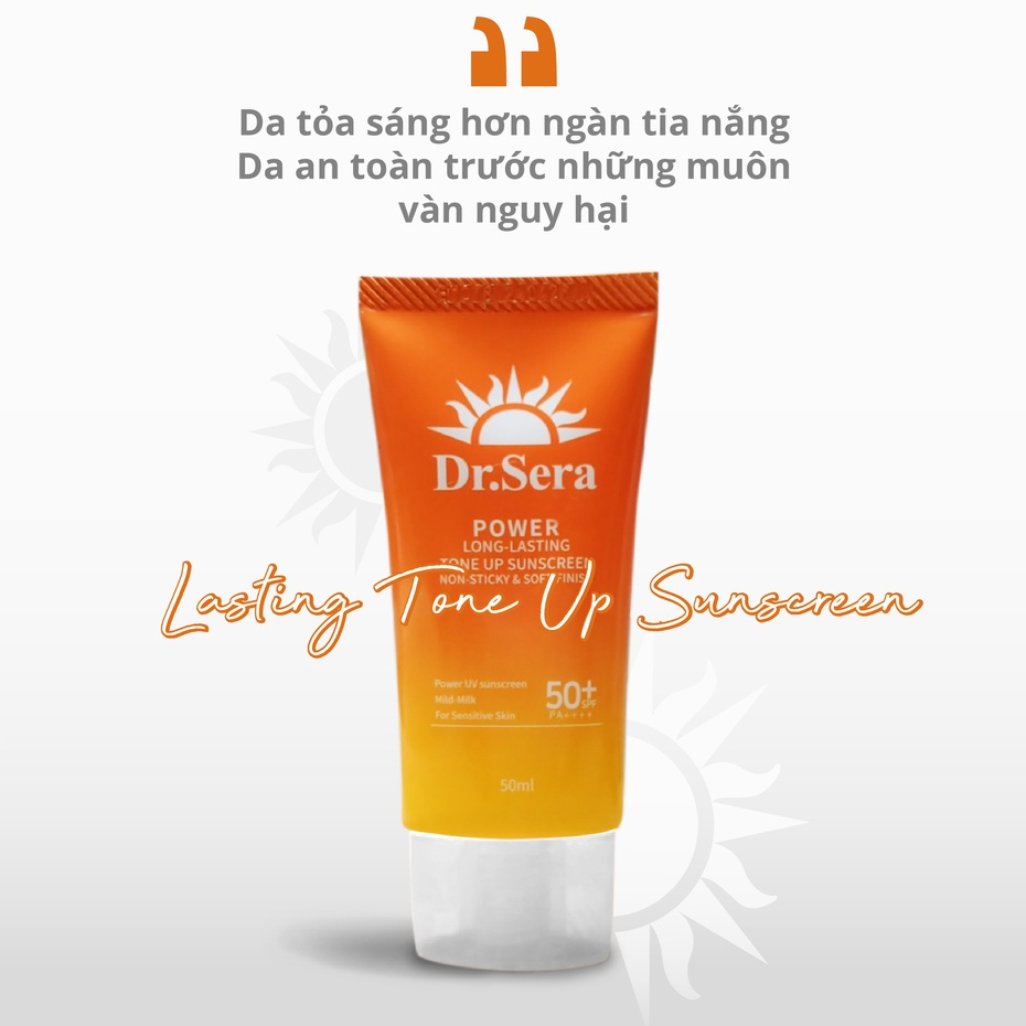 Kem chống nắng nâng tông trắng da spf 50 DR.SERA POWER LONG-LASTING TONE UP SUNSCREEN SPF50+/PA++++ 100ml
