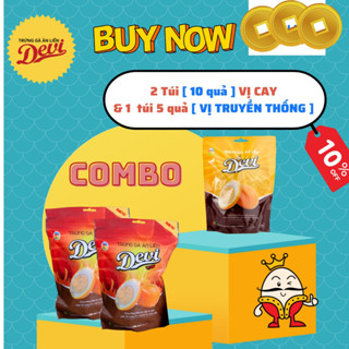 Combo trứng gà ăn liền Devi vị cay, thường ( 2 túi 10 cay, 1 túi 5 thường(