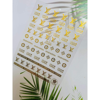 Sticker dán móng Thương Hiệu, Nơ, chữ
