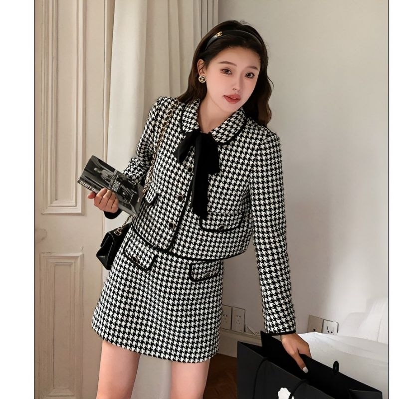 Set dạ caro