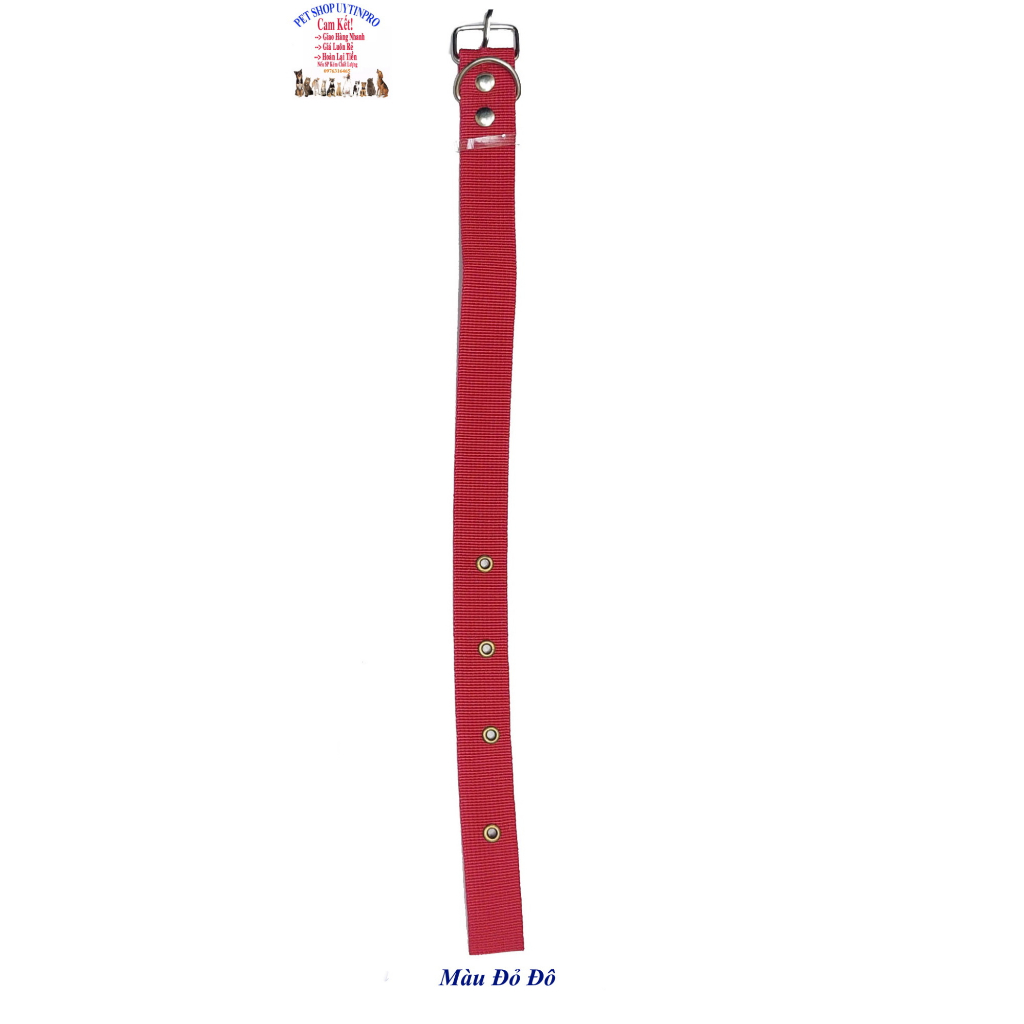 Vòng cổ cho Chó Mèo từ 15kg đến 25kg Bản rộng 2.5cm Chất liệu vải dù bền chắc Có gài điều chỉnh cho phù hợp với thú cưng