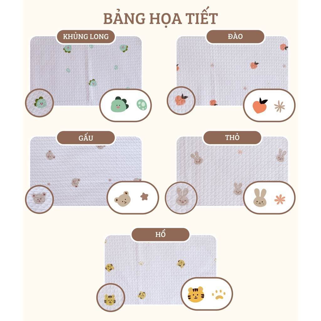 Tấm lót chống thấm MONONA cho bé, bề mặt Organic siêu mềm mịn, tự nhiên, kháng khuẩn, thoáng khí, tấm lót thay tã