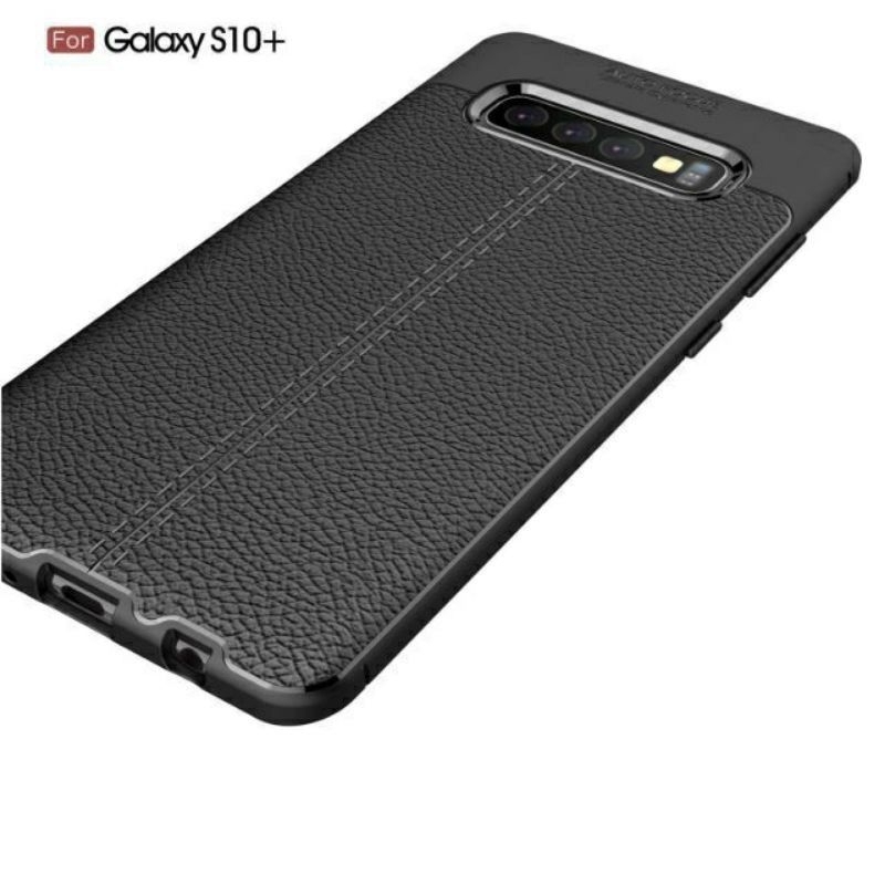 [Samsung S10/S10E ] Ốp lưng silicon vân giả da Auto Focus