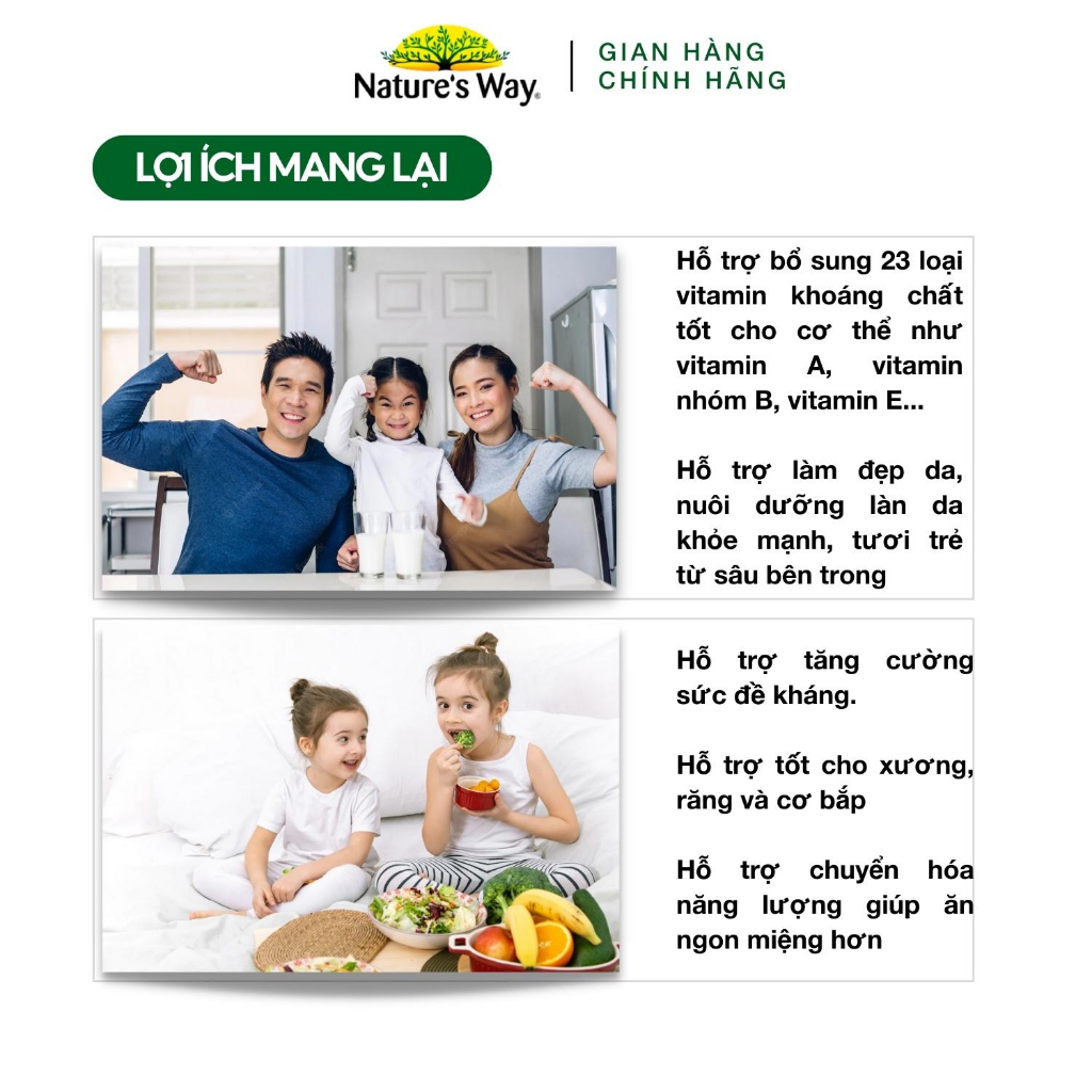 Vitamin tổng hợp Nature's Way Complete Daily Multivitamin 200 viên