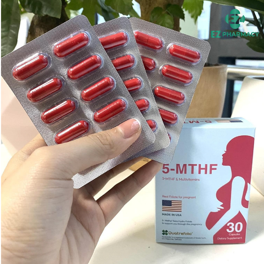 Viên uống 5-MTHF Hỗ trợ sinh sản, tăng khả năng mang thai, cung cấp dưỡng chất cần thiết cho thai kỳ 30 viên