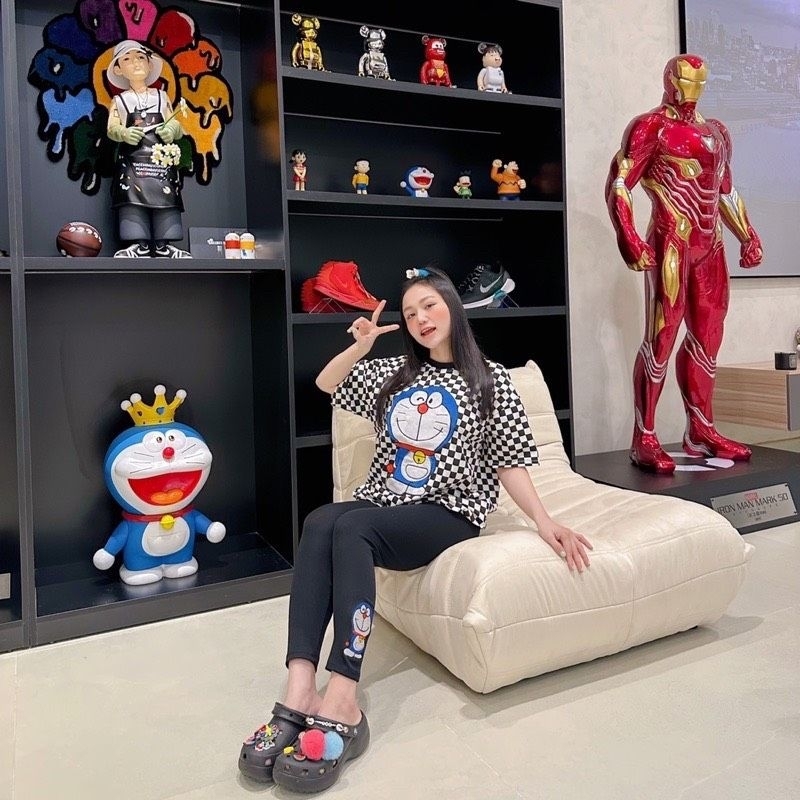Sét bộ doremon mix quần legging .