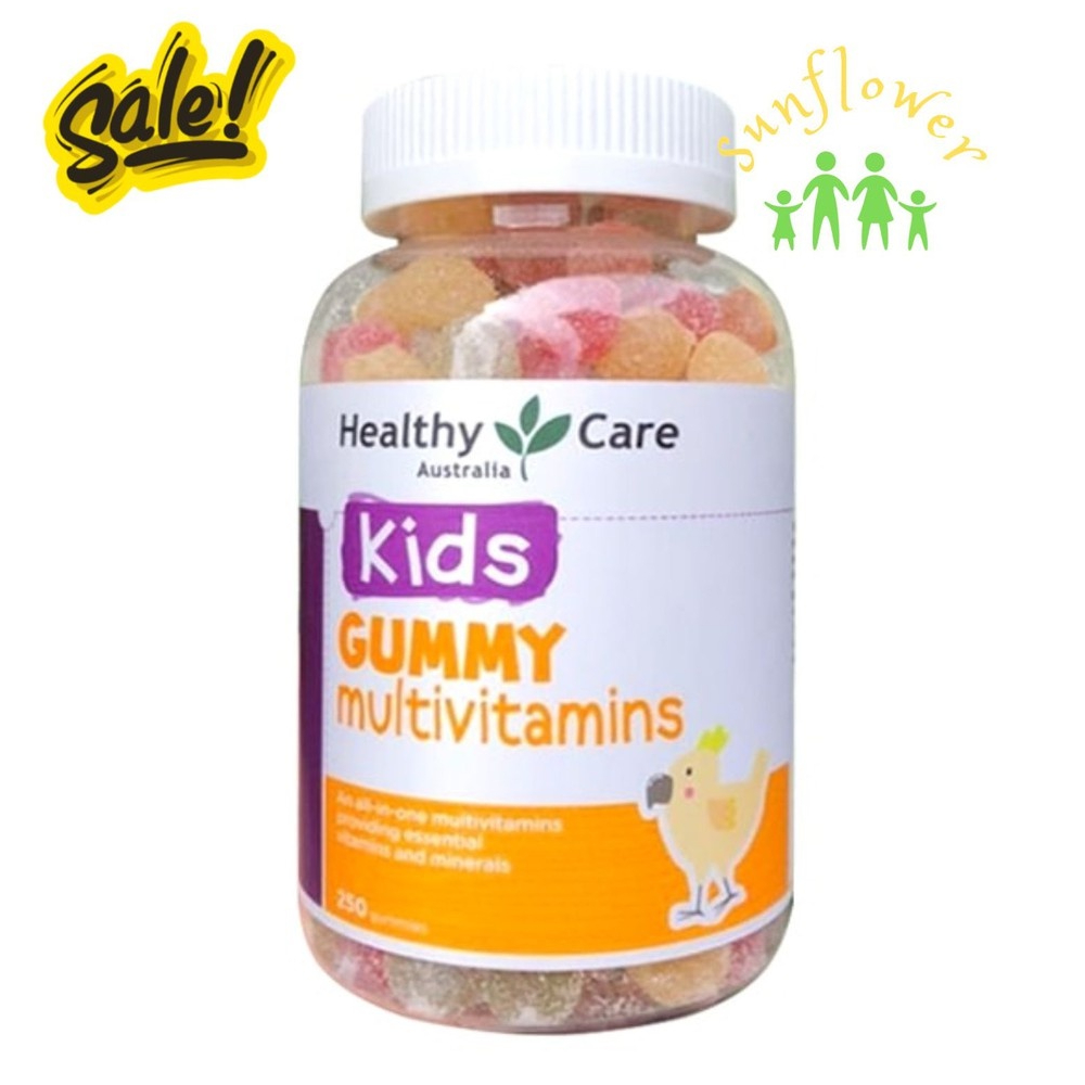 Kẹo dẻo Gummy vitamin cho bé biếng ăn tăng sức đề kháng Kids Gummy Multivitamin Healthy Care 250 viên của Úc