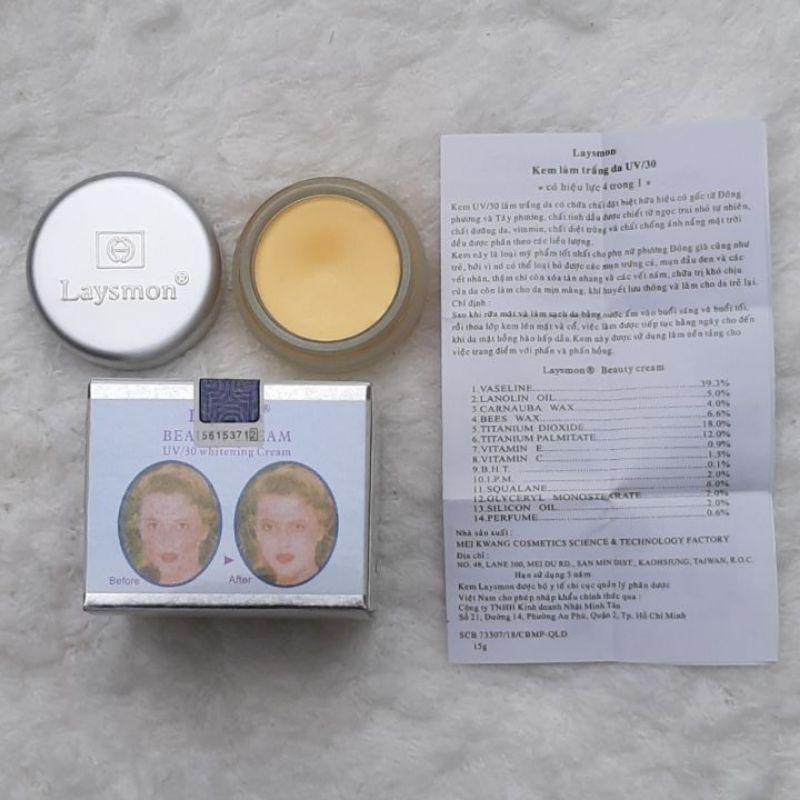 Kem dưỡng trắng da Laysmon Beauty Cream hàng chính hãng