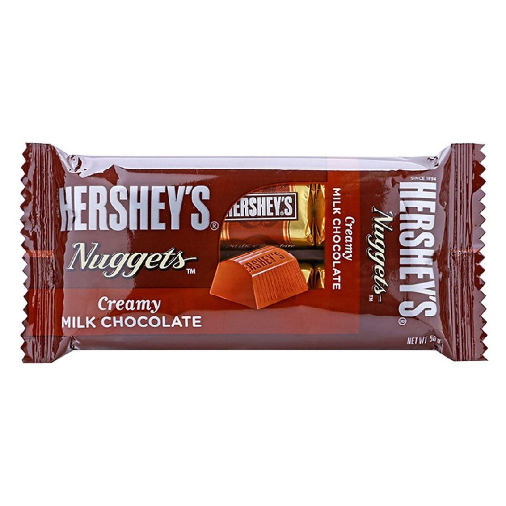 Socola Hershey's Nuggets Kem Sữa Hạnh Nhân/Cookies N Cream Gói 56G