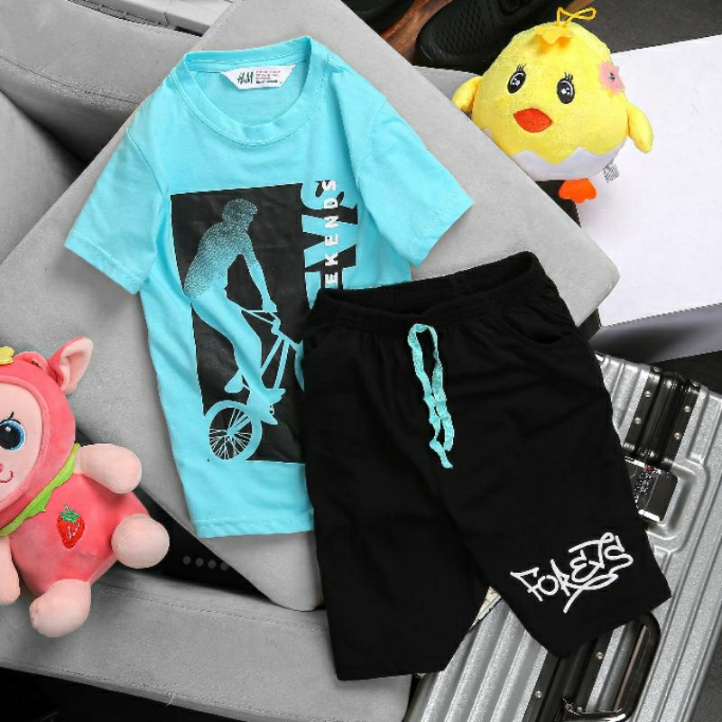 Bộ bé trai tay ngắn  chất vải cotton mềm size đại 20-50 kg