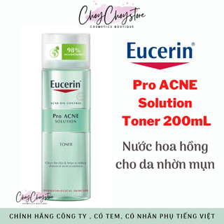 [TEM CTY] Nước hoa hồng EUCERIN Pro Acne Toner 200mL cho da nhờn mụn