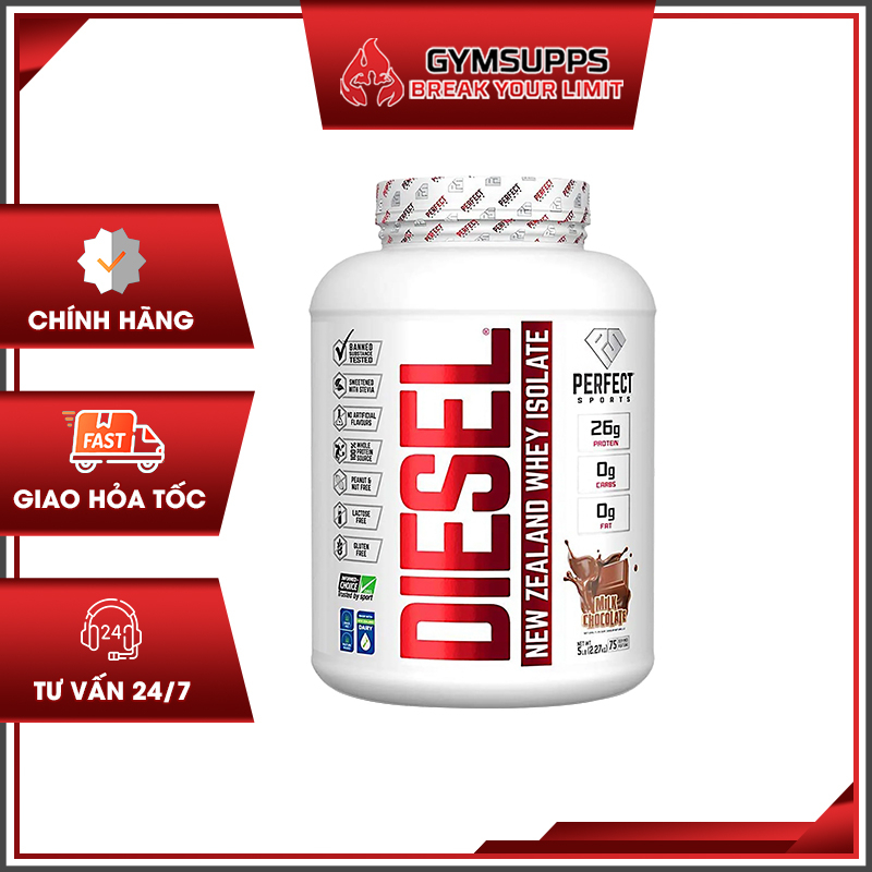 Sữa Dinh Dưỡng Tăng Cơ Bắp Whey Tinh Khiết Cao Cấp Perfect Nutrition Diesel Whey 2.3kg
