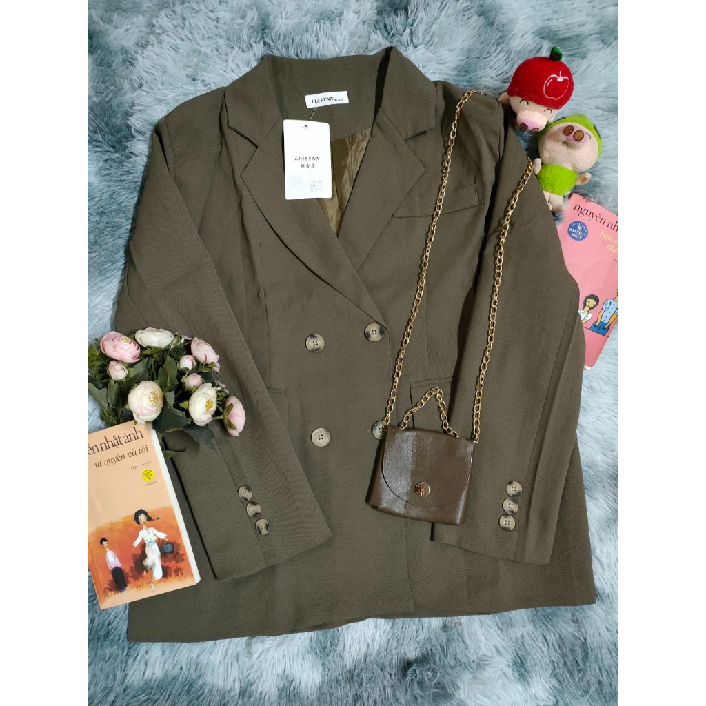 Ảnh thật 6 hình cuối-HC466.Áo blazer kèm túi phong cách cá tính Hàn Quốc
