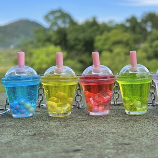 Móc Chìa Khóa Hình Ly Trà Sữa Trân Châu