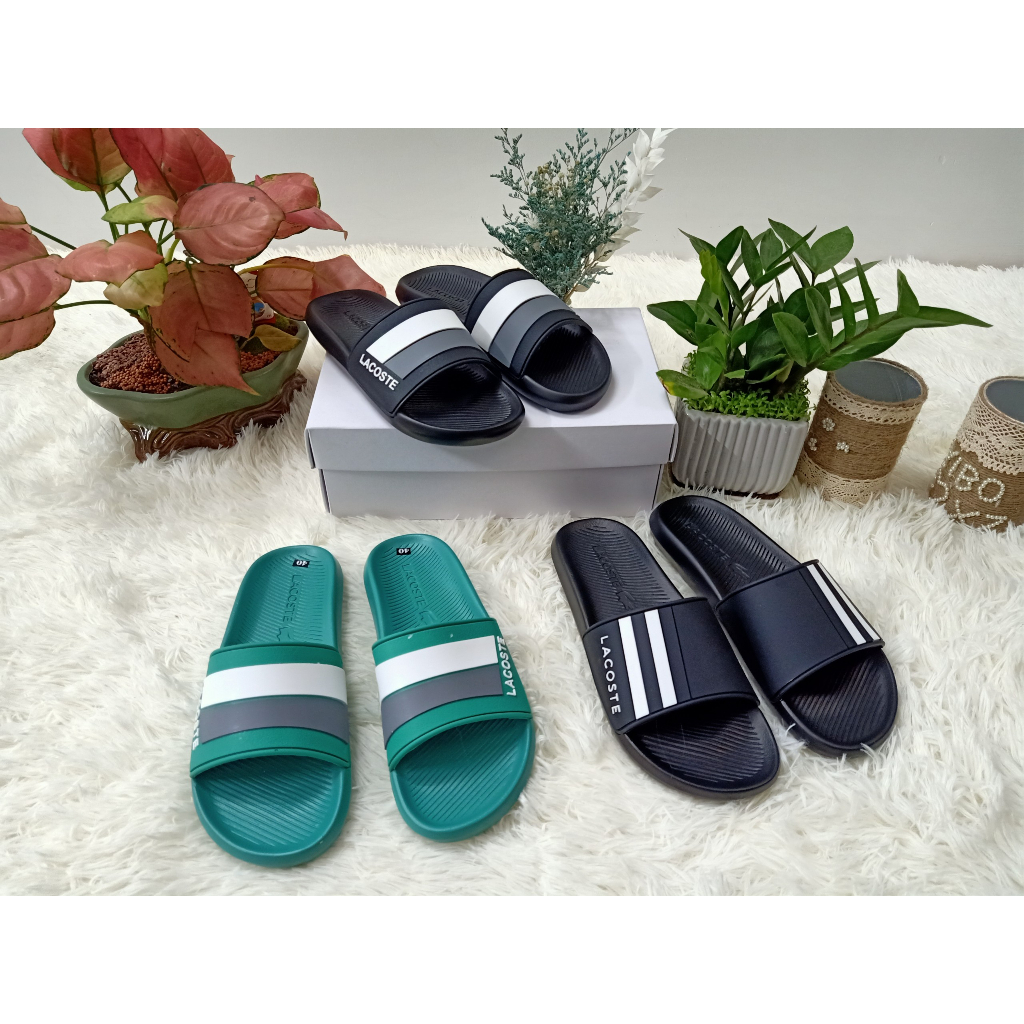 Dép nam quai ngang Lacoste, dép lê nam form thể thao, chống thấm nước, độ bền cao, thể hiện độ trẻ trung, thanh lịch..