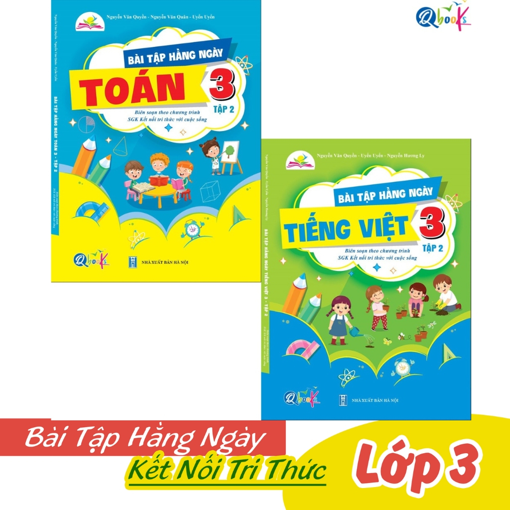 Sách - Combo Bài Tập Hằng Ngày Toán và Tiếng Việt Lớp 3 - Kết Nối Tri Thức Với Cuộc Sống - Tập 2