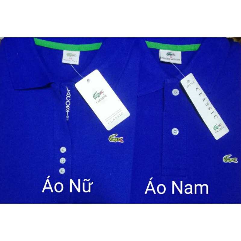 Áo thun cá sấu nam cao cấp cotton co giãn 4 chiều tông màu xanh