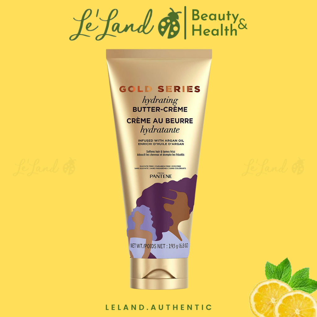 Pantene Pro-V - Kem bơ dưỡng ẩm cho tóc xoăn Pantene Pro-V Gold Series, Hydrating Butter Cream 193g