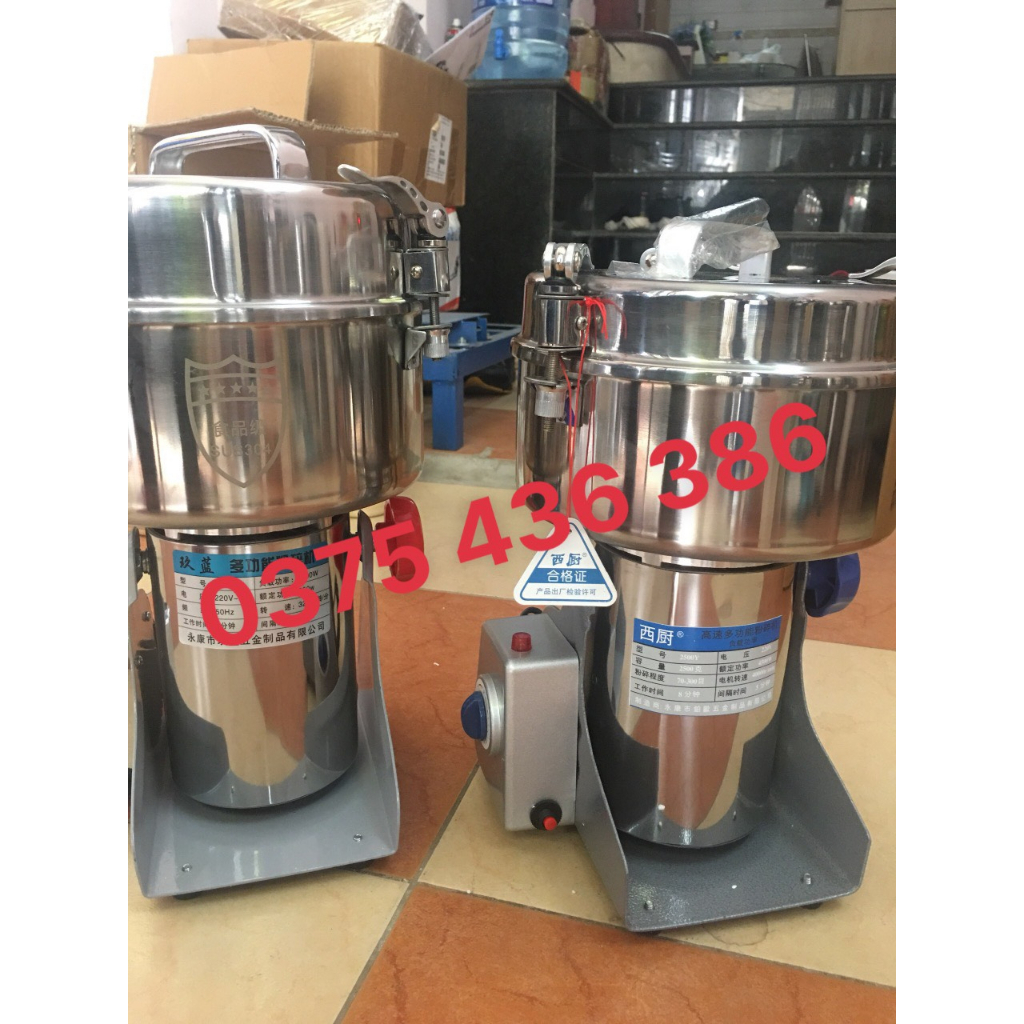 Máy xay ngũ cốc, thuốc bắc siêu mịn, nấm linh chi SUS304 2500G