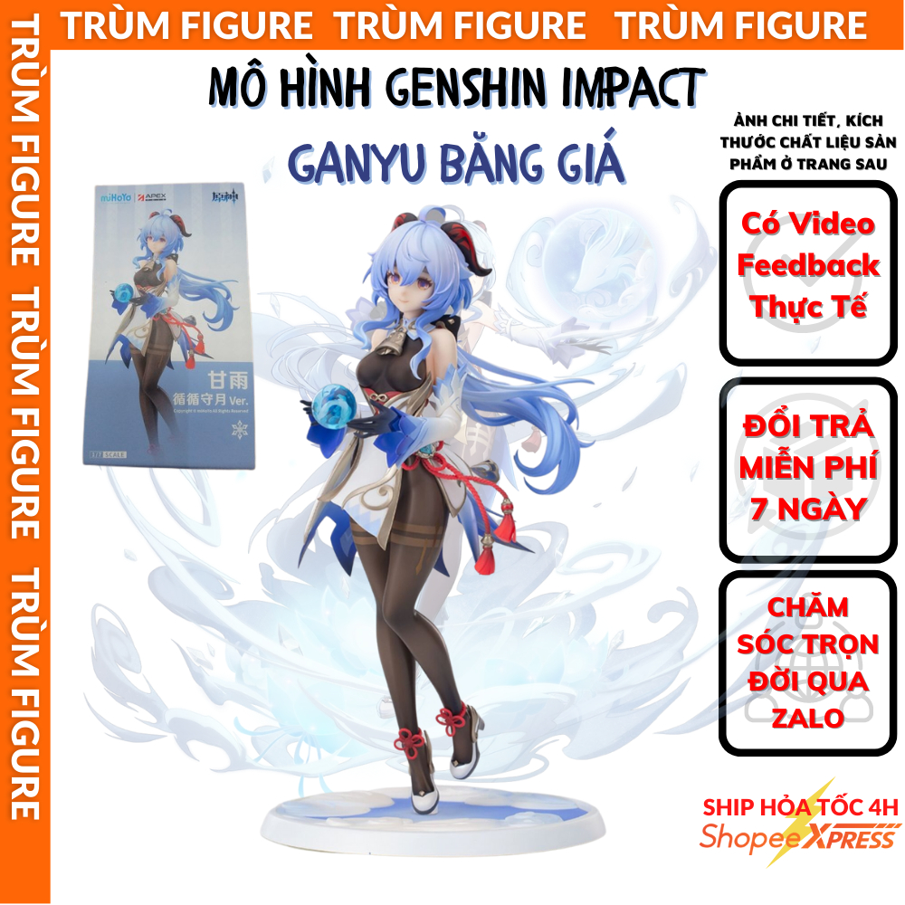 Mô Hình, Figure Genshin Impact Bé Ganyu Quả cầu băng Anime, Game - Full Box Trùm Figure