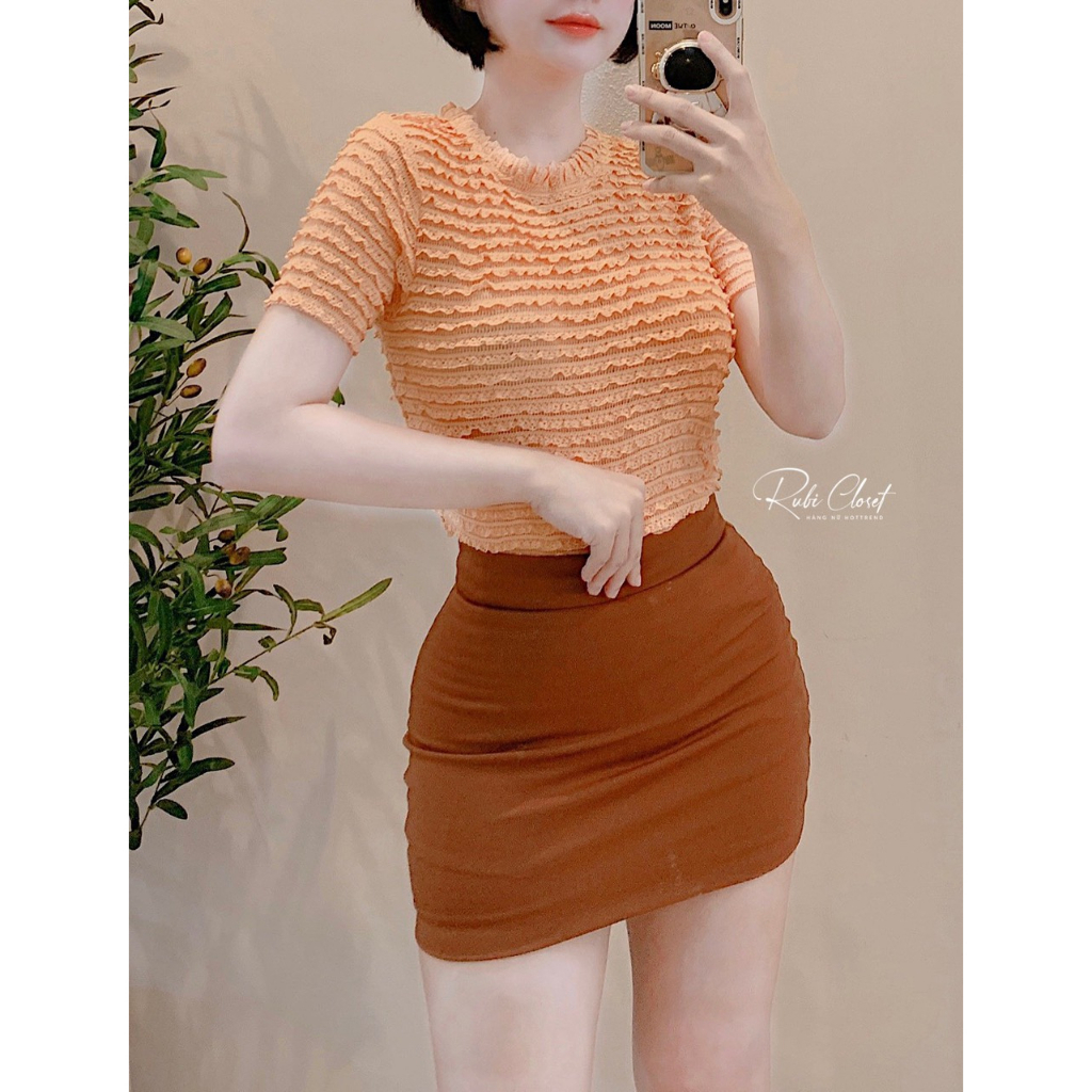Chân váy díp, Chân váy công sở dáng ngắn, ôm body tôn dáng, trẻ trung, sánh điệu
