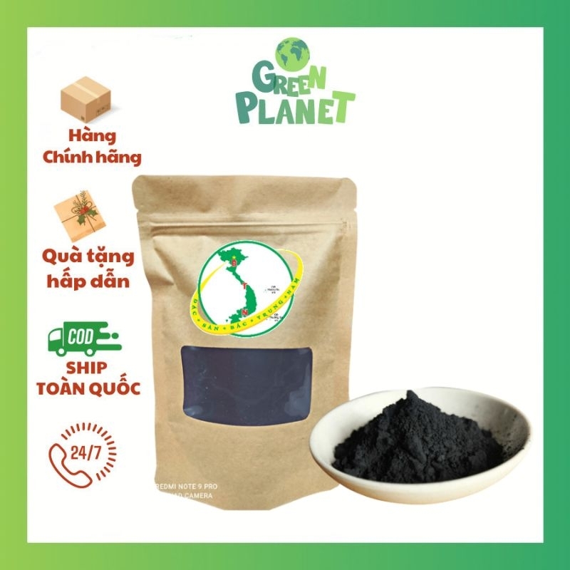 Bột than hoạt tính Ấn Độ 50g ăn uống, làm bánh