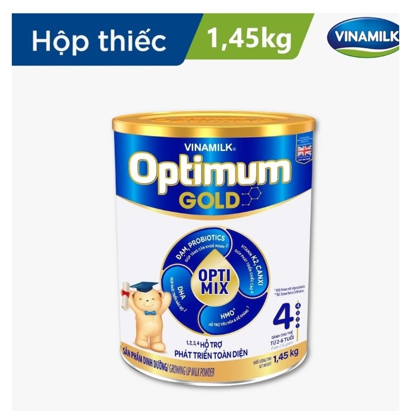Sữa bột Optimum Gold 4 - lon 1.45kg (cho trẻ từ 2- 6 tuổi)
