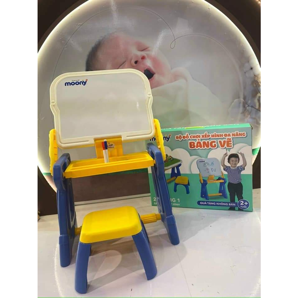 BỘ ĐỒ CHƠI XẾP HÌNH ĐA NĂNG BẢNG VẼ QUÀ TẶNG MOONY