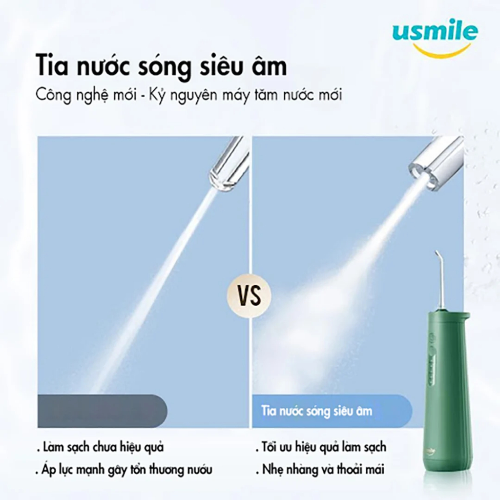 Máy tăm nước sóng siêu âm usmile CY0 - Chính hãng - BH 12 tháng